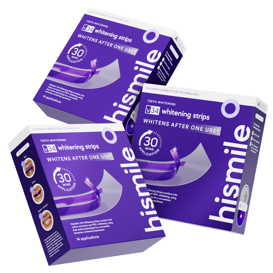 V34 Whitening Strips Triple Value Set