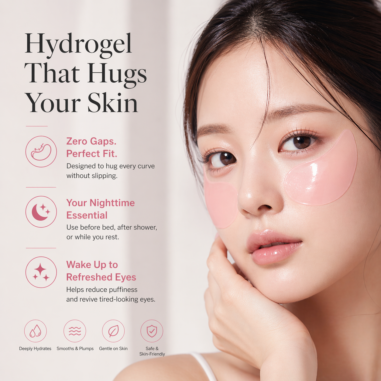 Korean PDRN Pink Caffeine Collagen Eye Patch