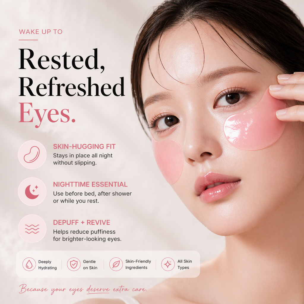 Korean PDRN Pink Caffeine Collagen Eye Patch
